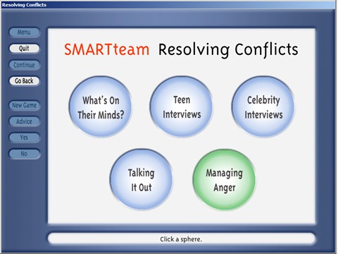 Resolving Conflicts - Activities Menu